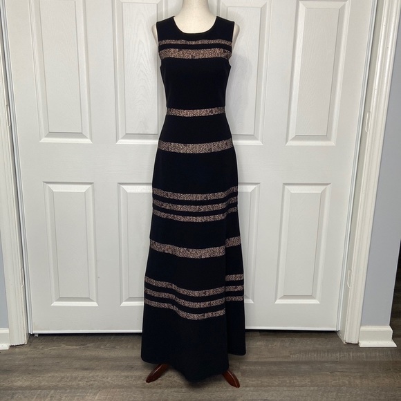 BCBGMaxAzria Katiana Lace Inset Sleeveless Gown - Picture 2 of 7